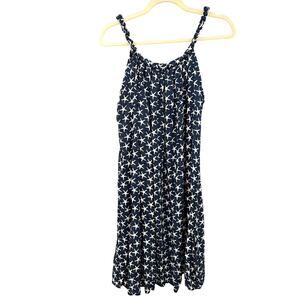 Peaceful People Sun Dress Beach Stars Small Navy Nautical Starfish Ocean Braided